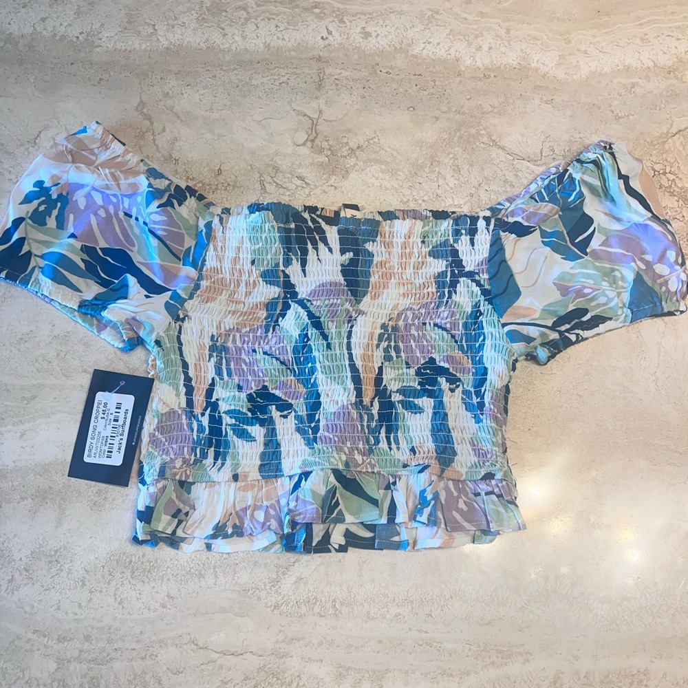 ROXY floral off the shoulder top
